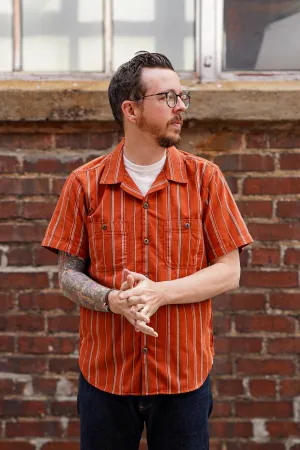 Freenote Cloth Dayton Shirt - Orange Stripe