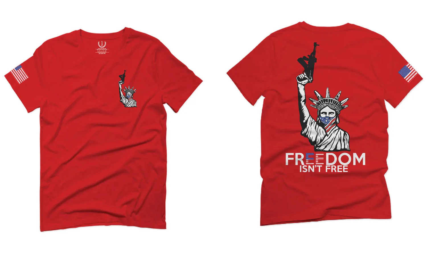 Front and Back Freedom Isn't Free Grunt 2nd Amendment Ammendment Guns Second For men T Shirt
