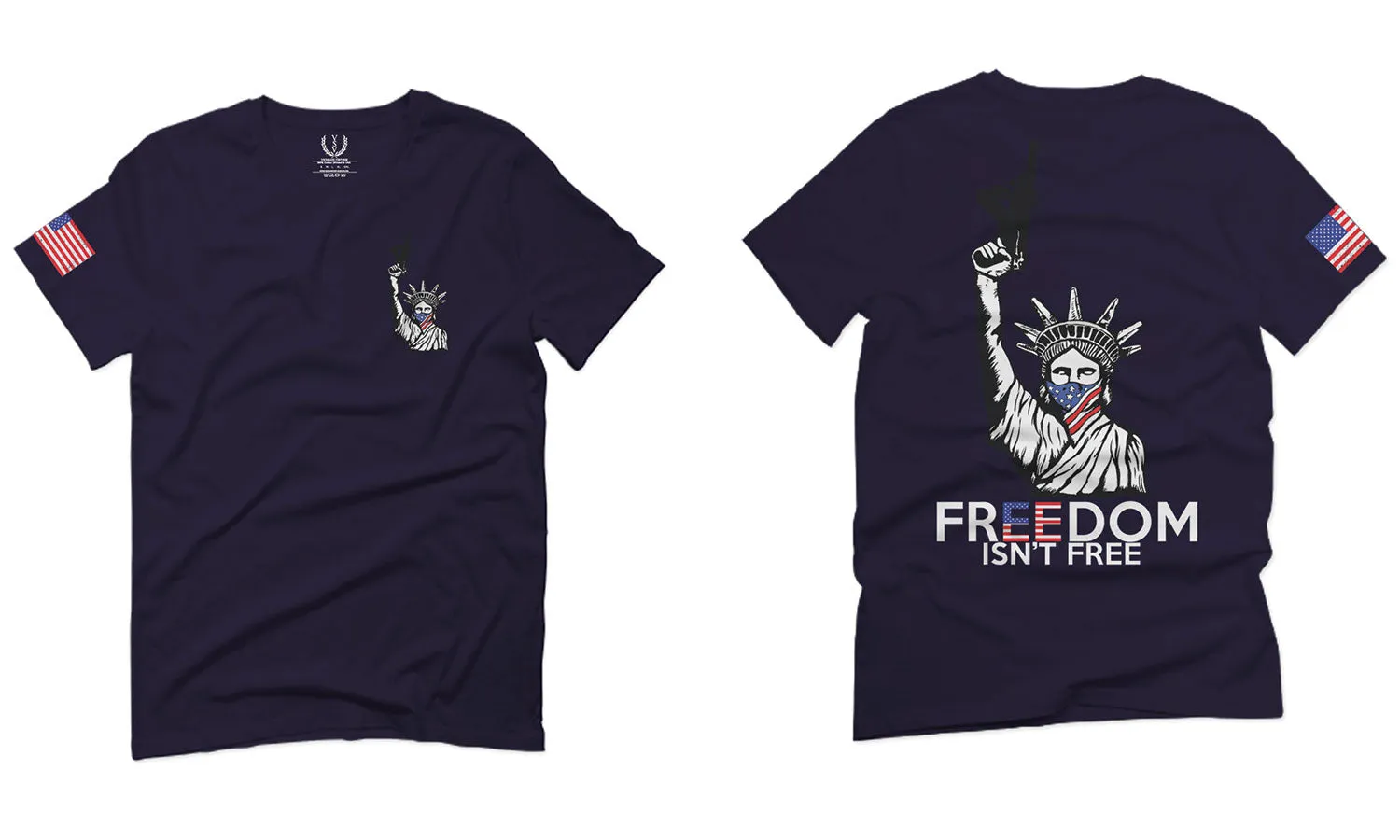 Front and Back Freedom Isn't Free Grunt 2nd Amendment Ammendment Guns Second For men T Shirt