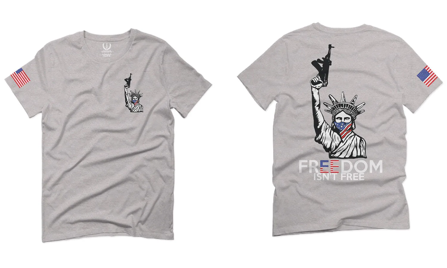 Front and Back Freedom Isn't Free Grunt 2nd Amendment Ammendment Guns Second For men T Shirt
