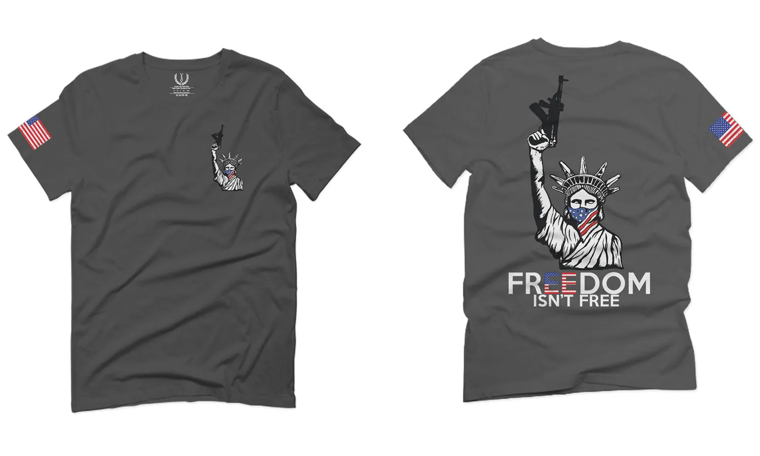 Front and Back Freedom Isn't Free Grunt 2nd Amendment Ammendment Guns Second For men T Shirt