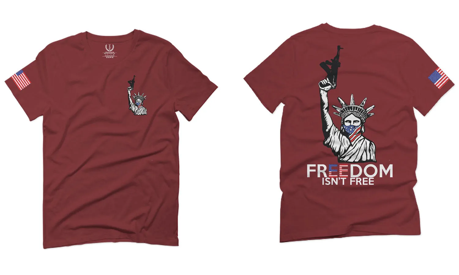 Front and Back Freedom Isn't Free Grunt 2nd Amendment Ammendment Guns Second For men T Shirt