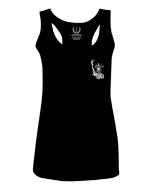Front and Back Freedom Isn't Free Grunt 2nd Amendment Ammendment Guns Second  women's Tank Top sleeveless Racerback
