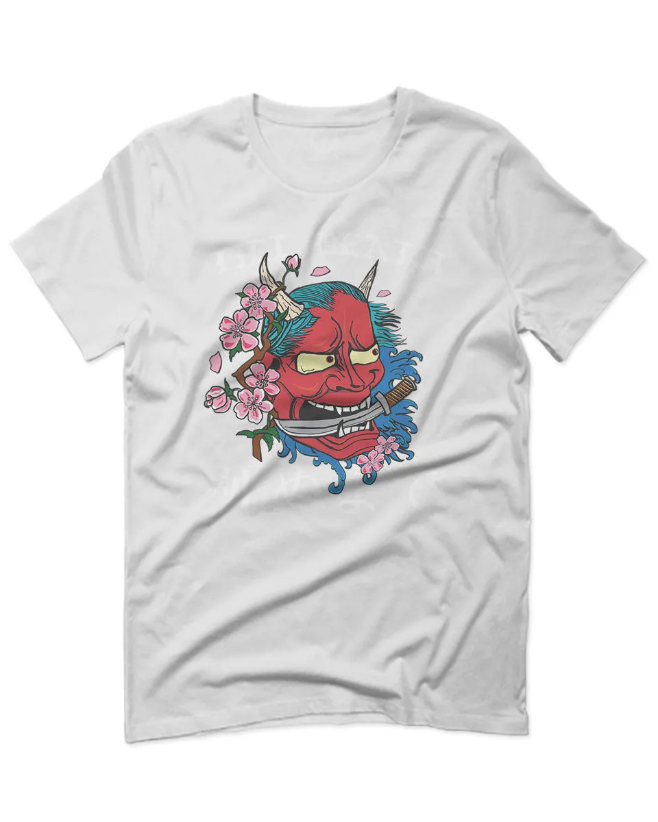 Front Demon Graphic Traditional Japanese Till Death Good Vibes For men T Shirt