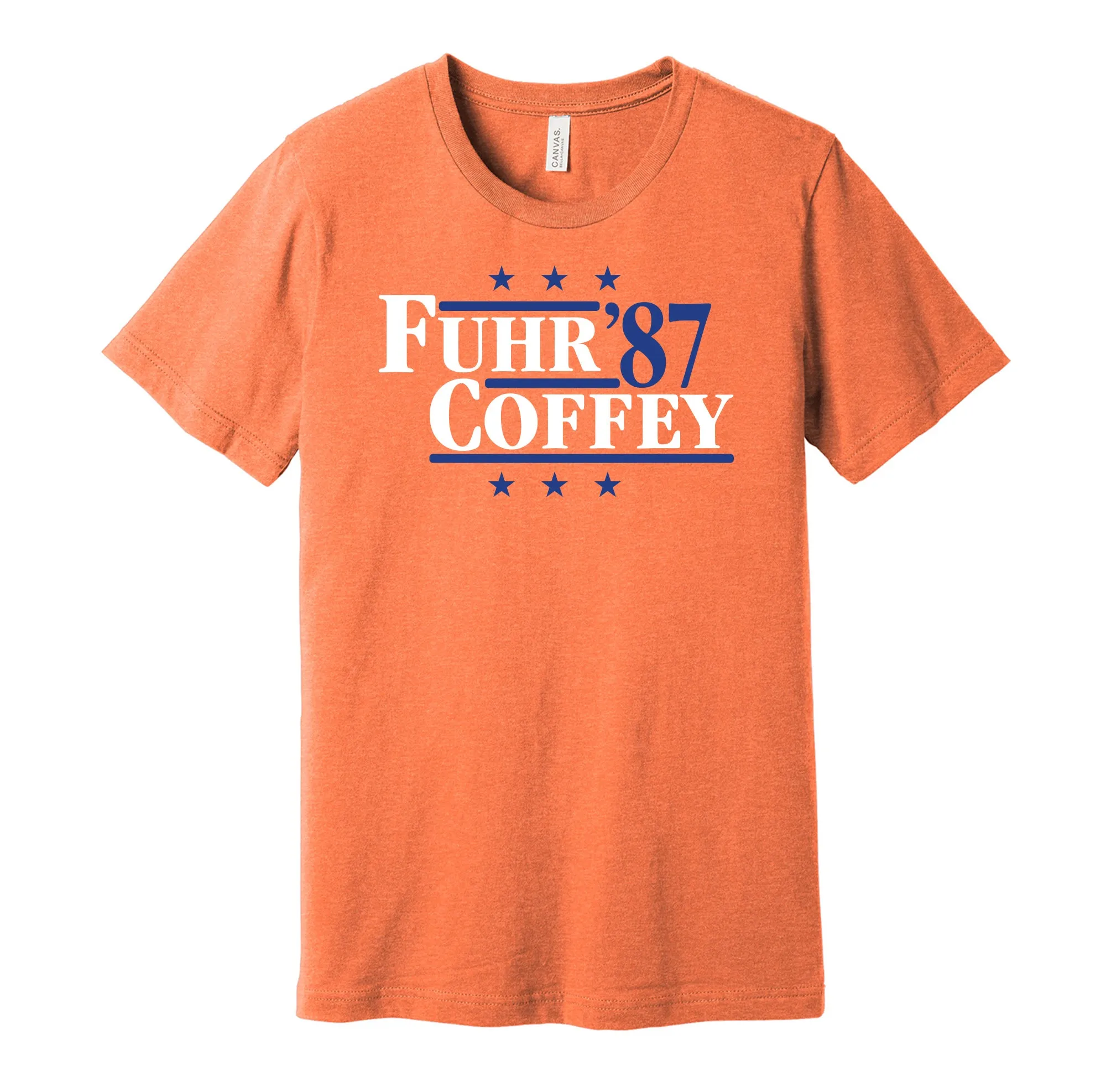 Fuhr & Coffey '87 - Edmonton Legends Political Campaign Parody T-Shirt - Hyper Than Hype Shirts