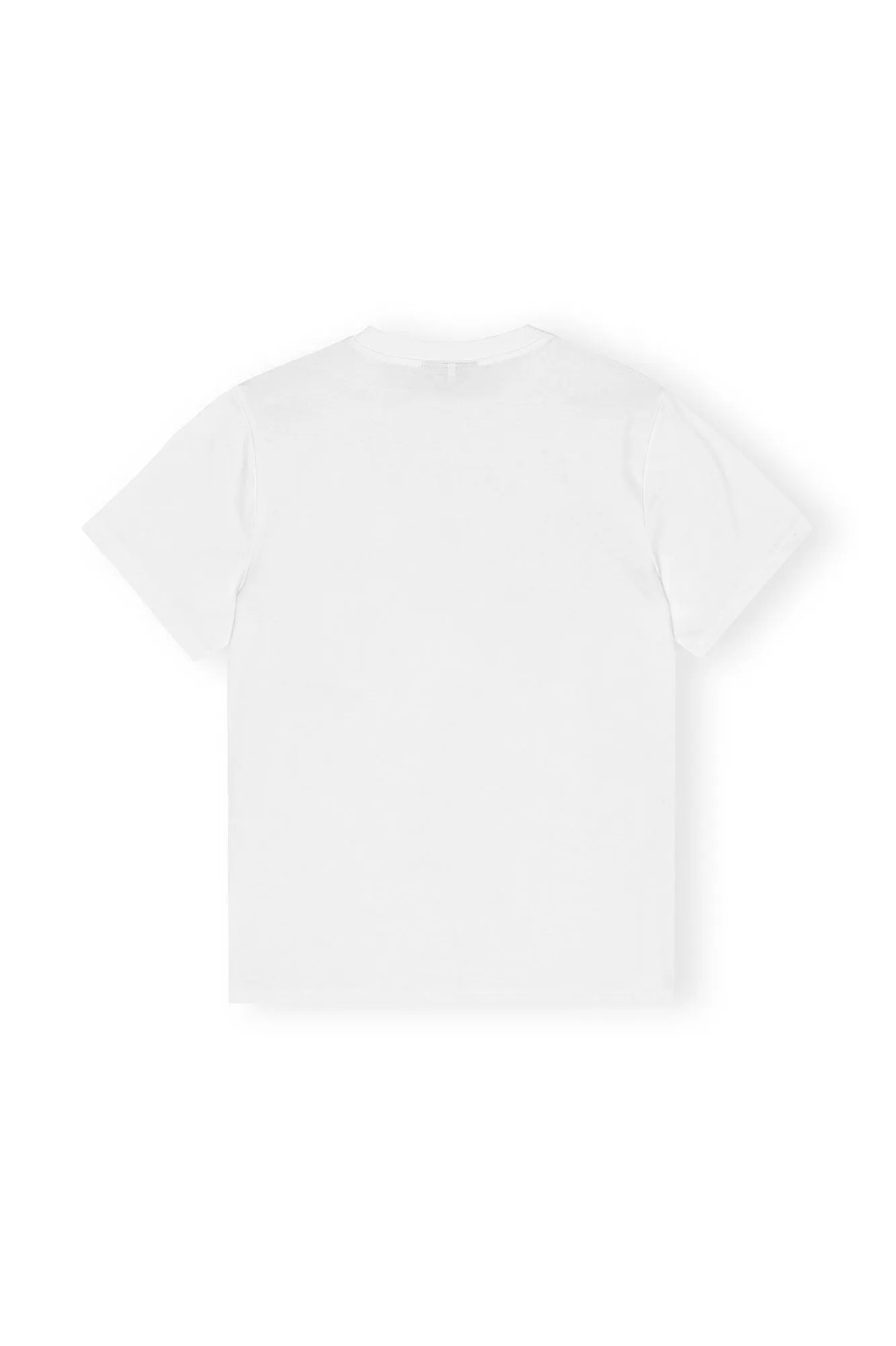 Ganni Basic Jersey Cherry Relaxed T-Shirt in Bright White