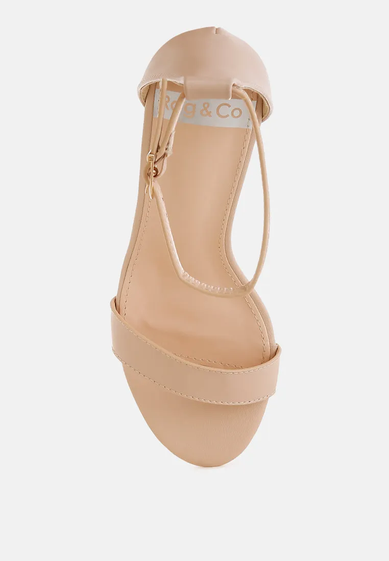 Genuine Leather Slim Wedge Heel Sandals By RUW