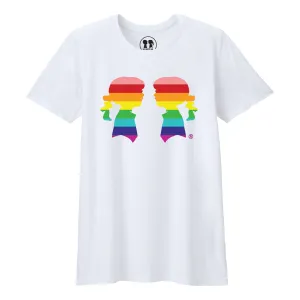 GIRL MEETS GIRL® White Unisex Pride Tee