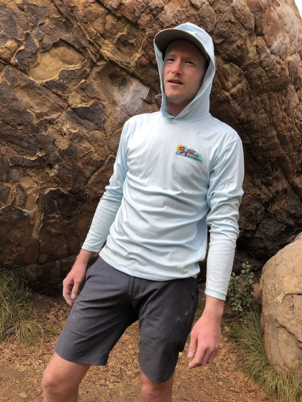 Glacier Blue Sun Hoodie Pro