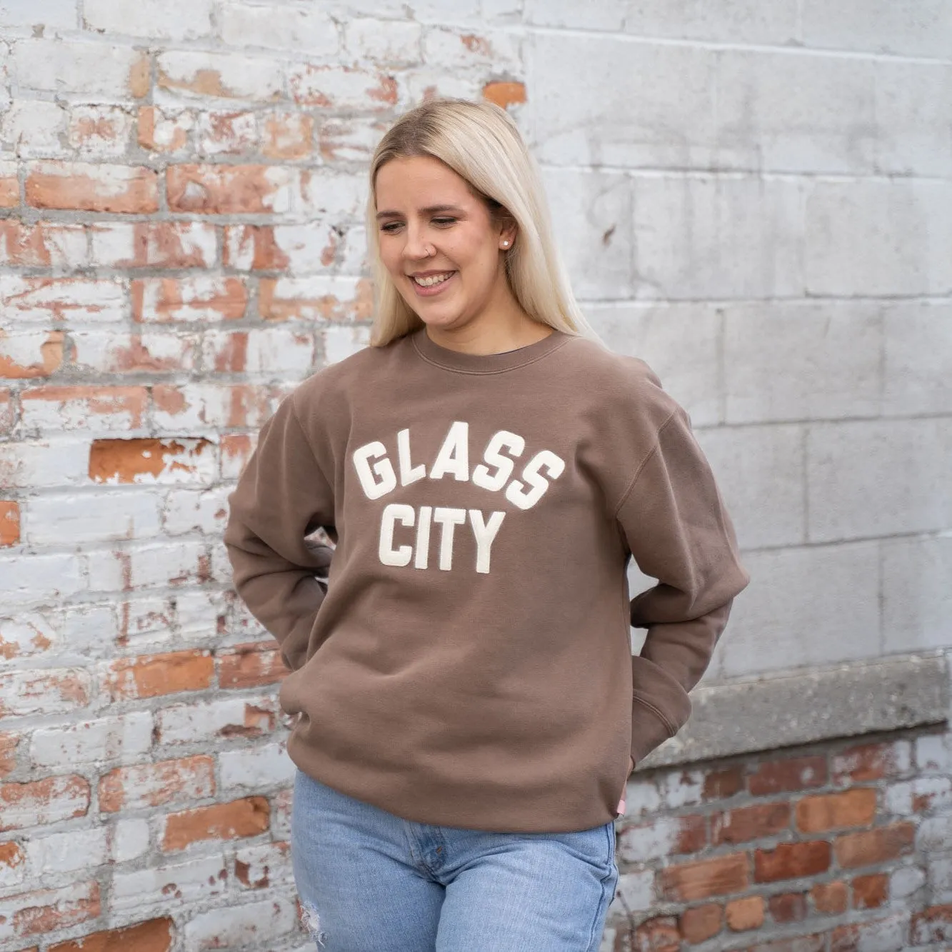 Glass City Felt Sweatshirt