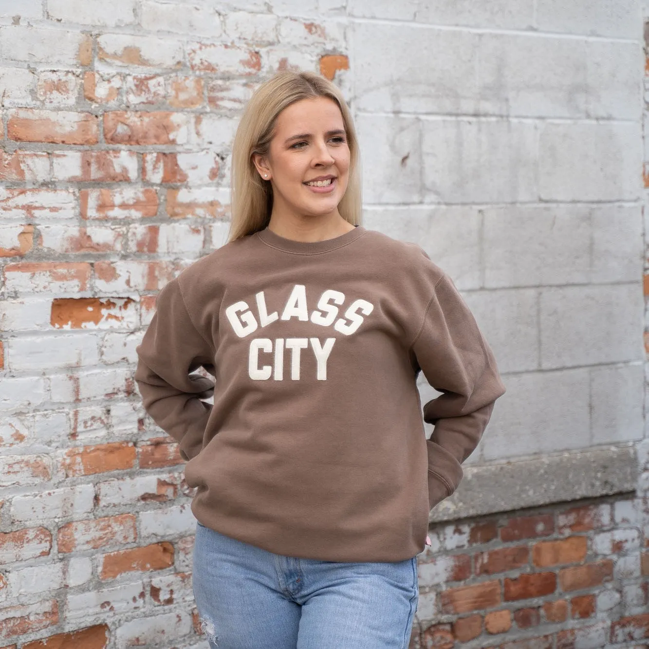 Glass City Felt Sweatshirt