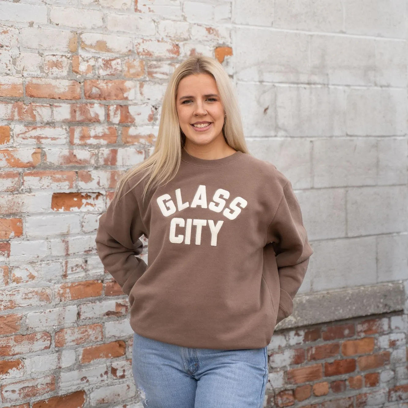 Glass City Felt Sweatshirt