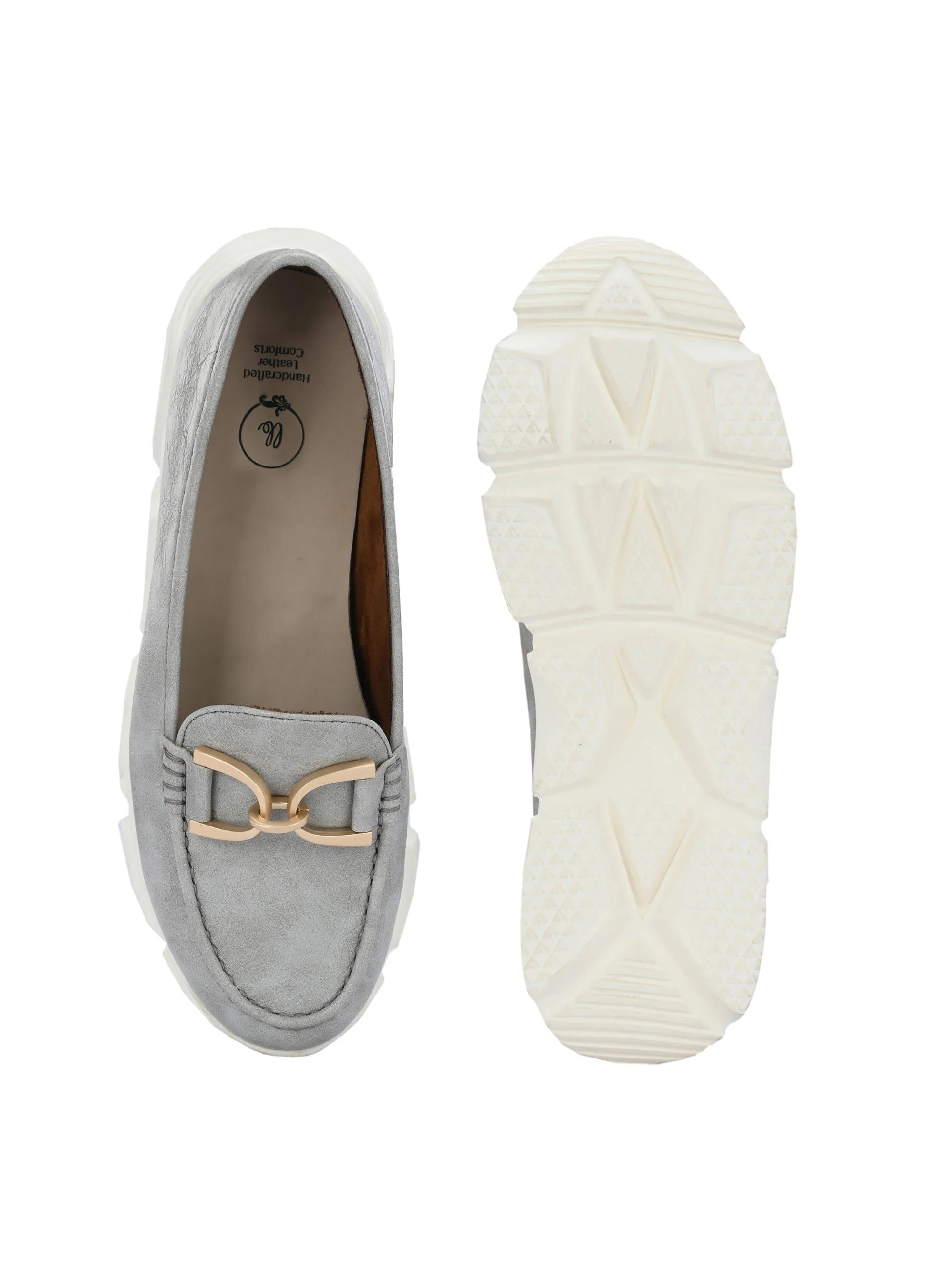 Gray Buckled Sneakers