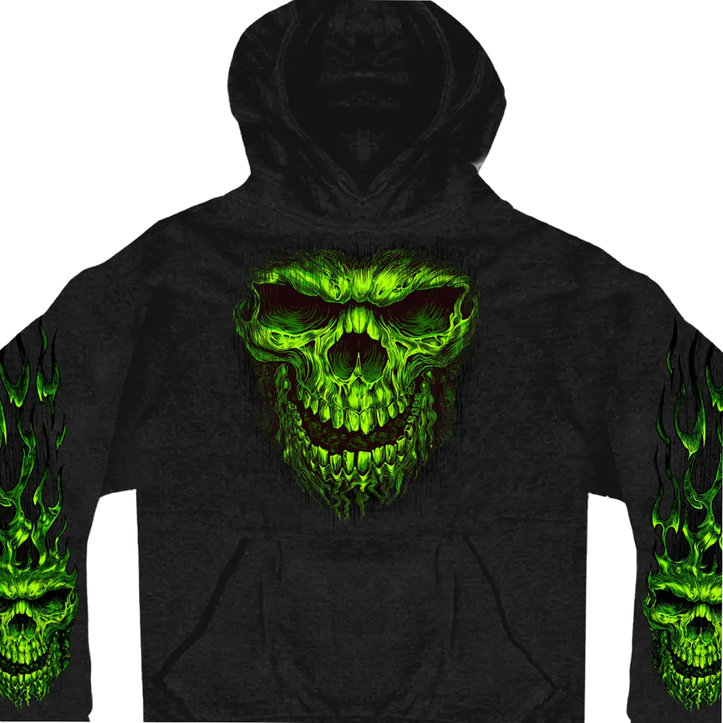 Green Shredder Skull Hoodie