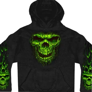Green Shredder Skull Hoodie