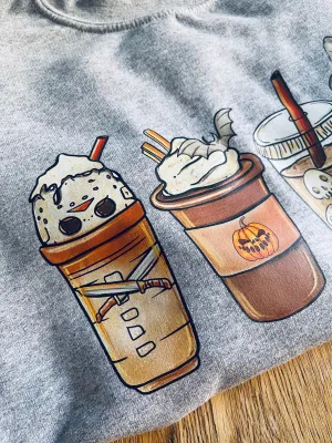 Halloween Coffee Sweater - 9-11 Years