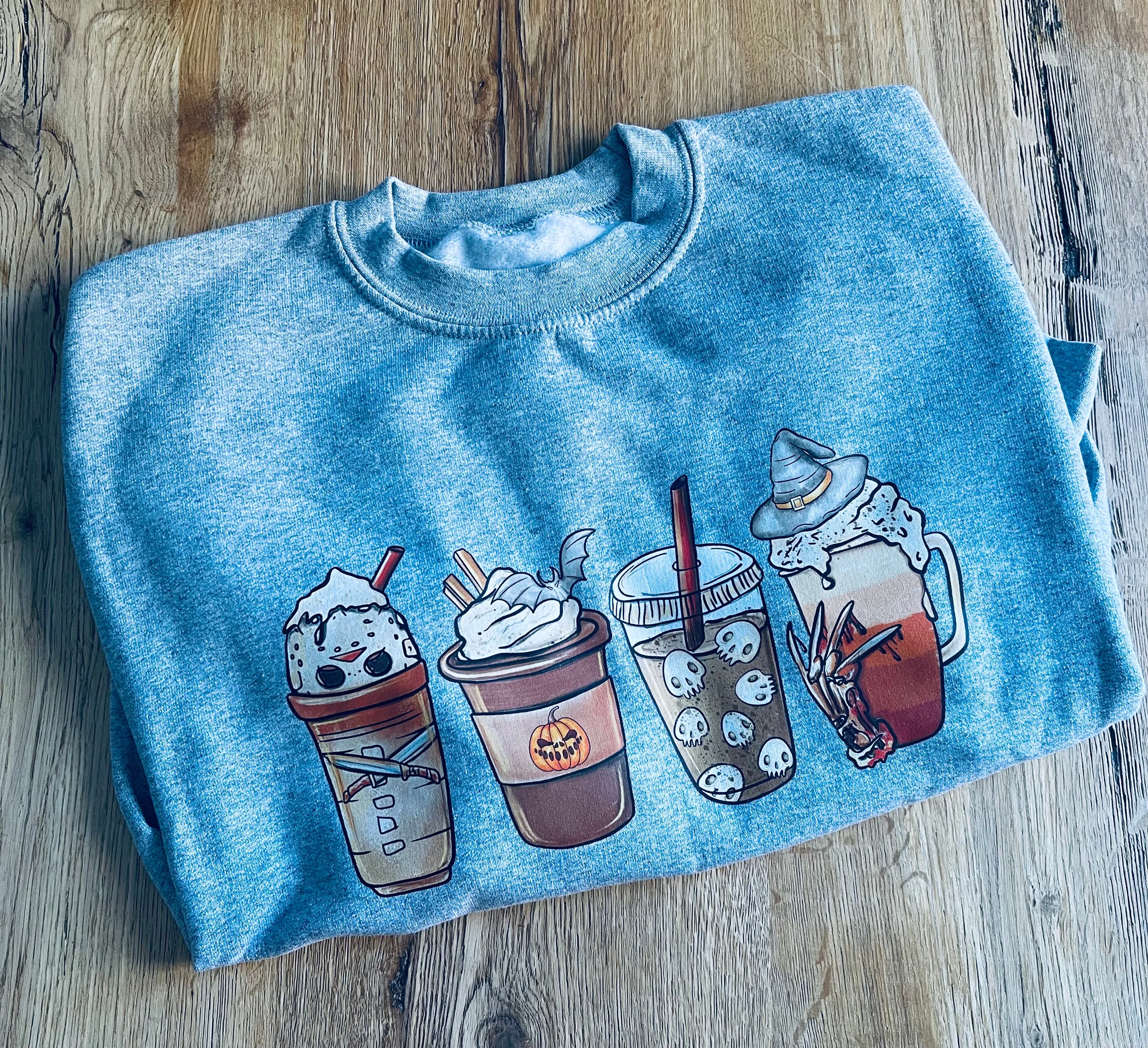 Halloween Coffee Sweater - 9-11 Years