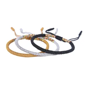 Hand-woven colorful diamond knot bracelets for men and women