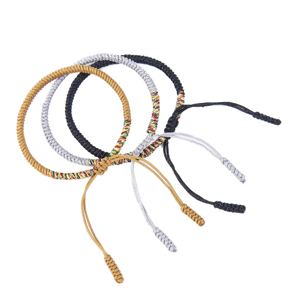 Hand-woven colorful diamond knot bracelets for men and women