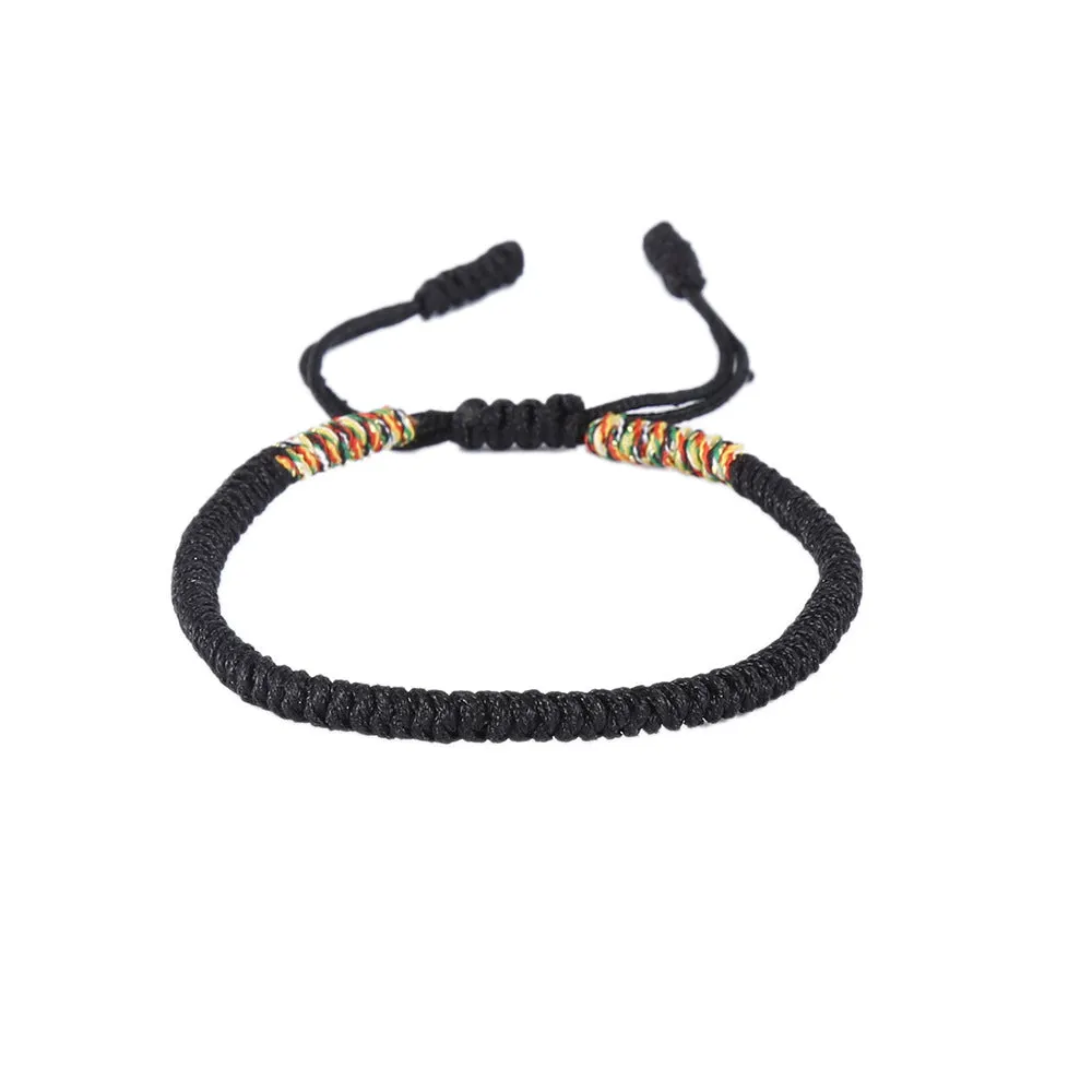Hand-woven colorful diamond knot bracelets for men and women