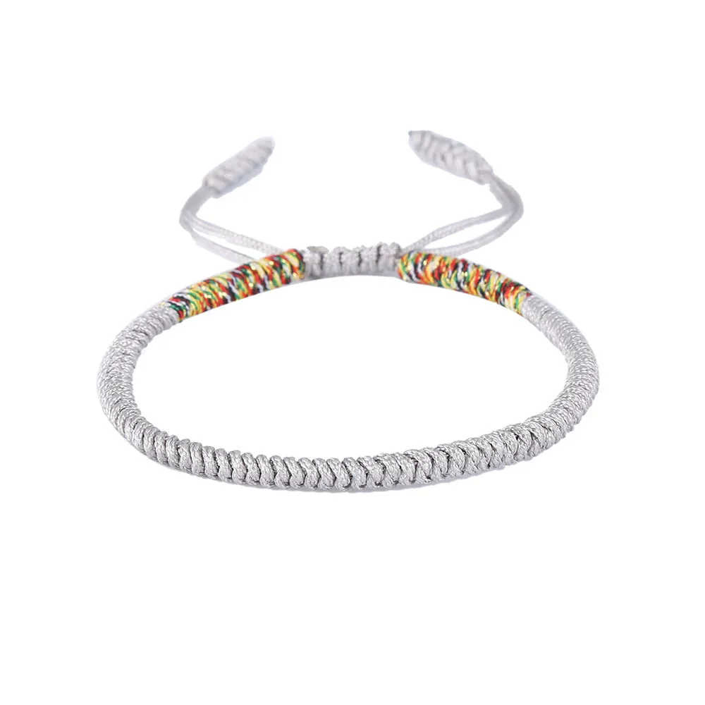 Hand-woven colorful diamond knot bracelets for men and women