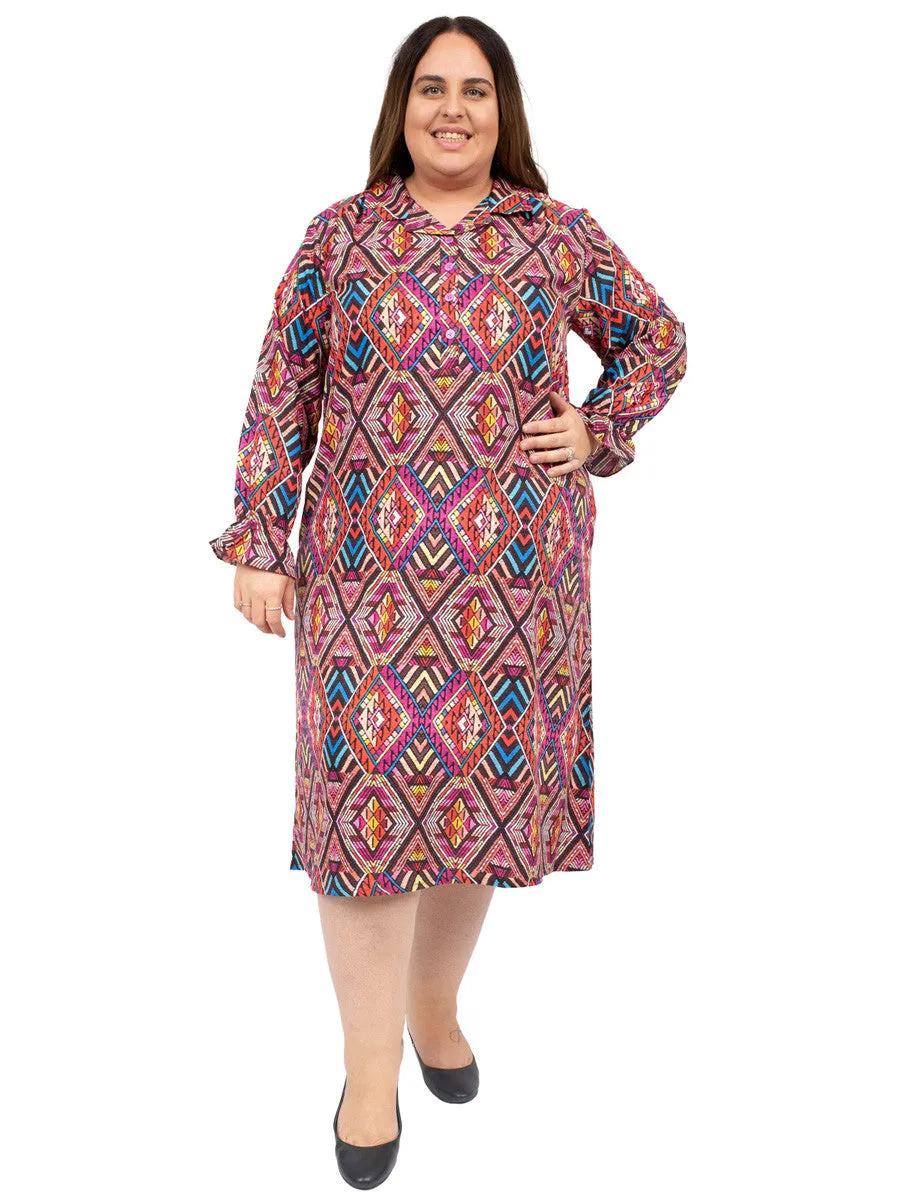 Hattie Shirt Dress - Print*