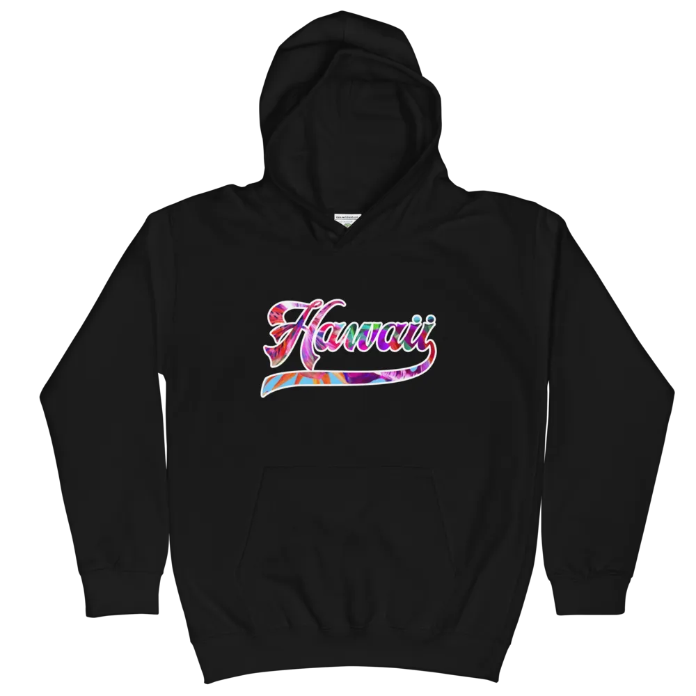 Hawaii 808 - Floral Jersey with White Border (front/back) *KIDS HOODIE*