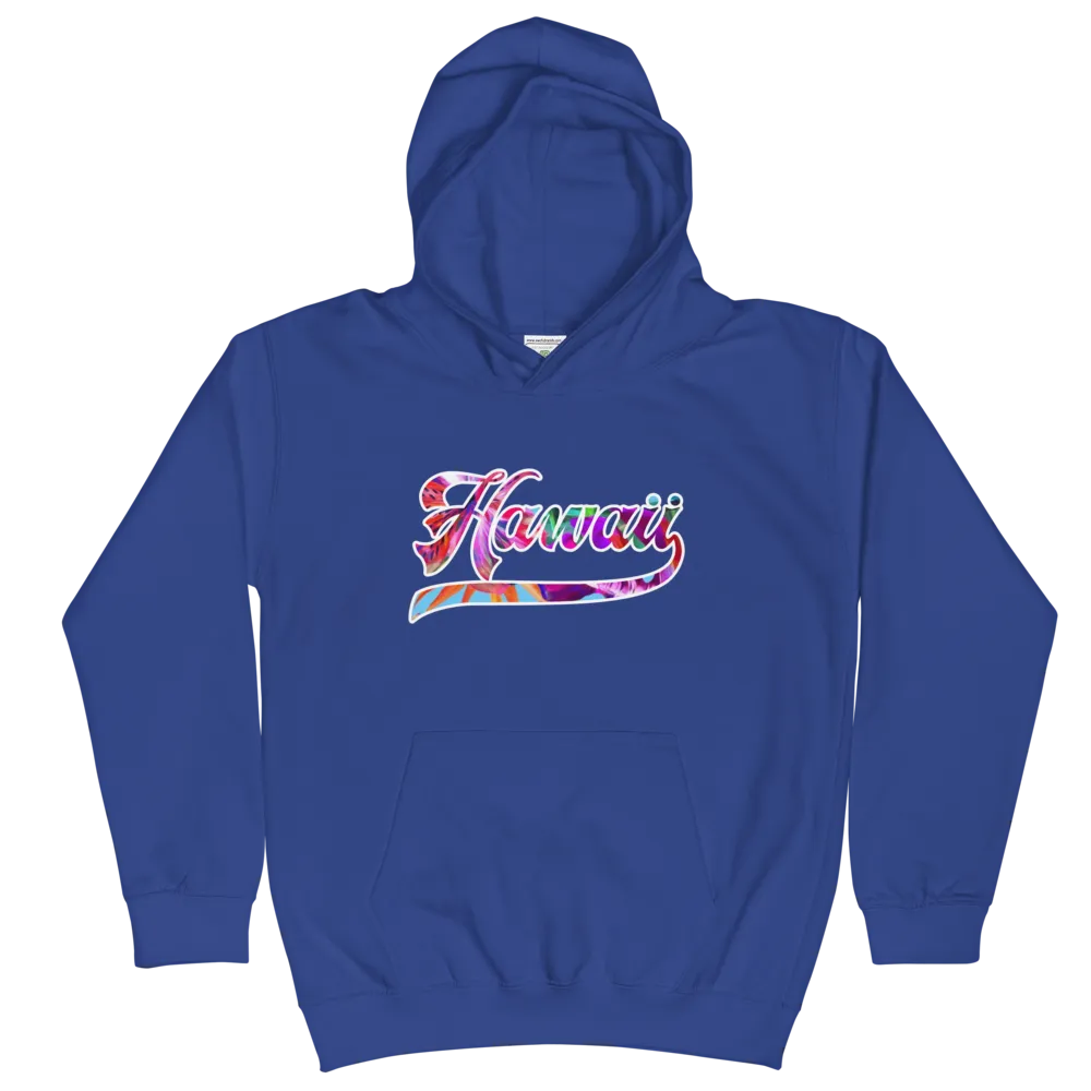 Hawaii 808 - Floral Jersey with White Border (front/back) *KIDS HOODIE*