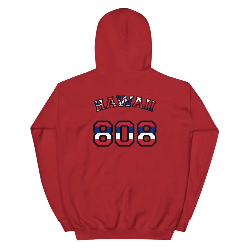 Hawaii 808 Union Jack - Flag Jersey with Black Border (front/back) *ADULT HOODIE*