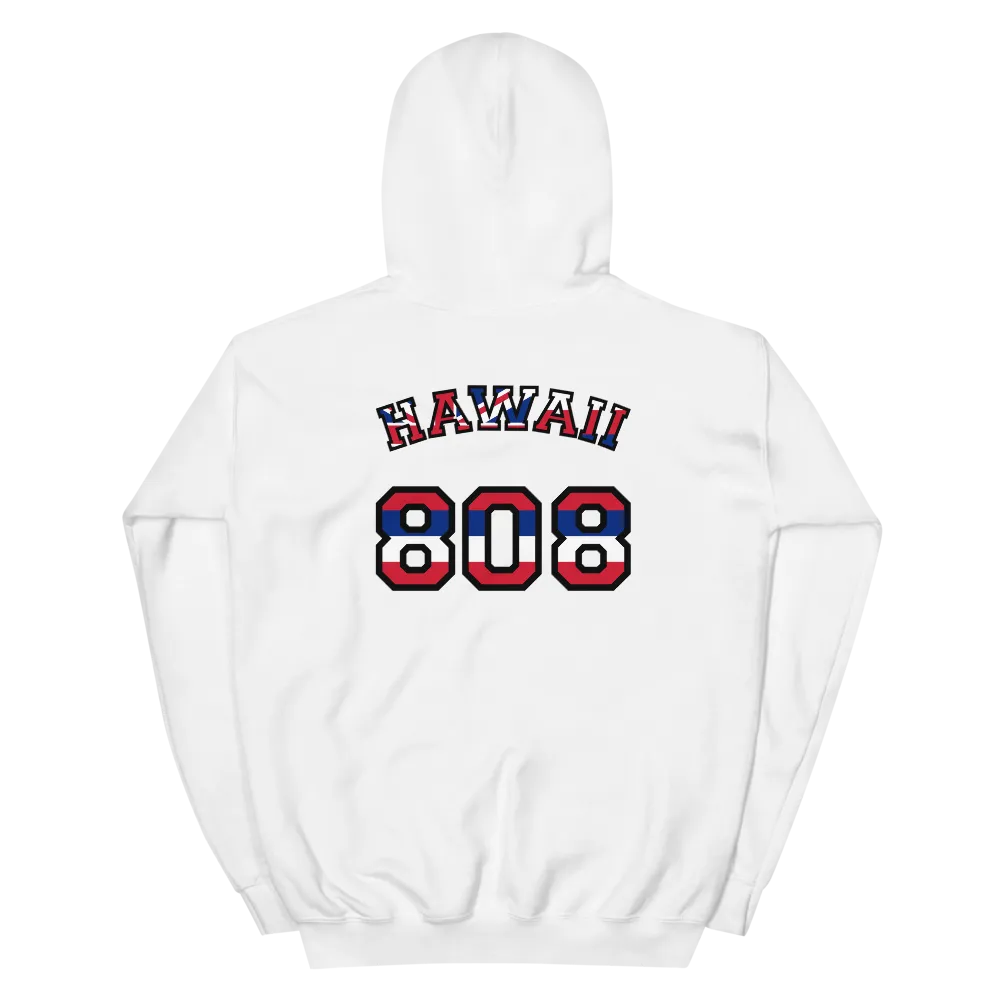 Hawaii 808 Union Jack - Flag Jersey with Black Border (front/back) *ADULT HOODIE*