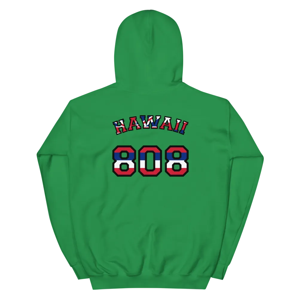 Hawaii 808 Union Jack - Flag Jersey with Black Border (front/back) *ADULT HOODIE*