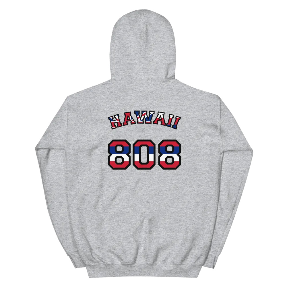 Hawaii 808 Union Jack - Flag Jersey with Black Border (front/back) *ADULT HOODIE*
