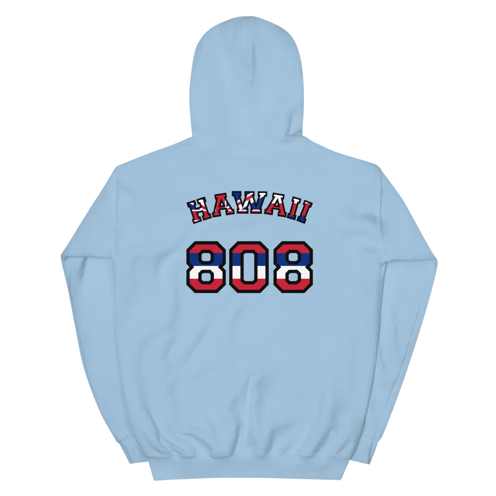 Hawaii 808 Union Jack - Flag Jersey with Black Border (front/back) *ADULT HOODIE*