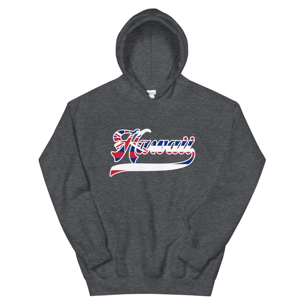 Hawaii Union Jack - Flag with White Border *ADULT HOODIE*