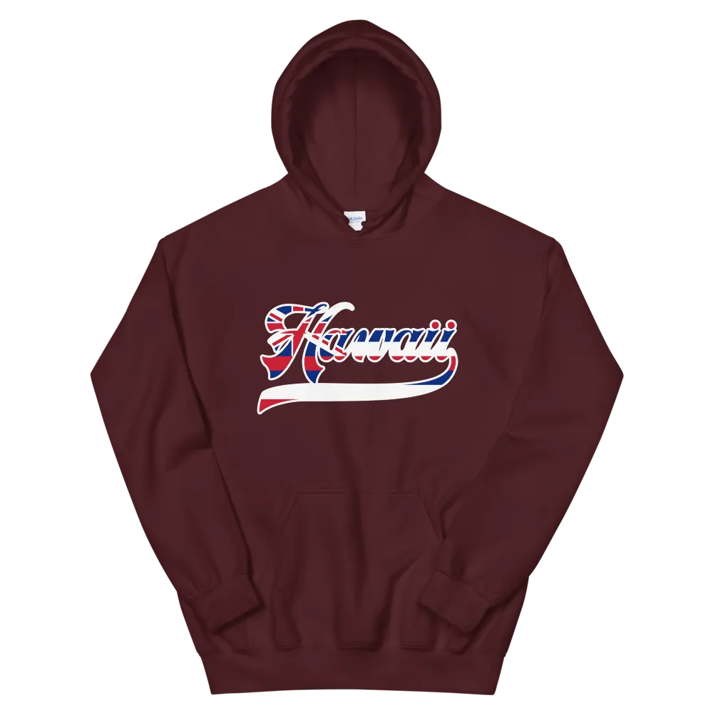Hawaii Union Jack - Flag with White Border *ADULT HOODIE*