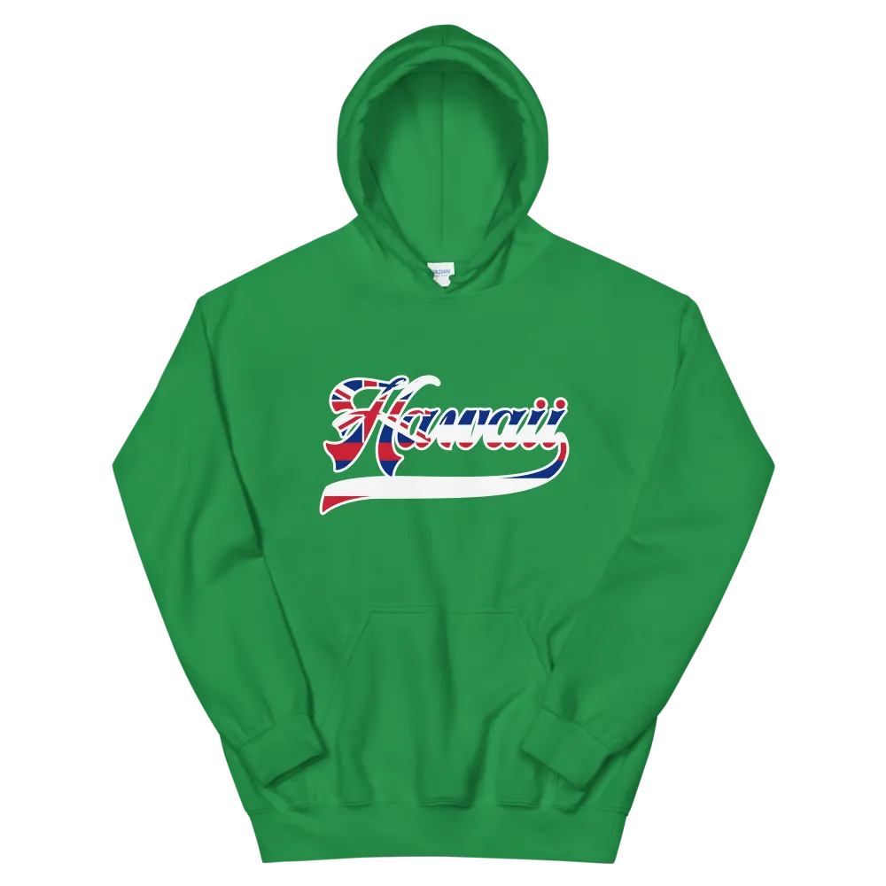 Hawaii Union Jack - Flag with White Border *ADULT HOODIE*