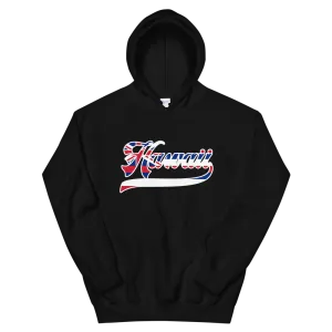 Hawaii Union Jack - Flag with White Border *ADULT HOODIE*