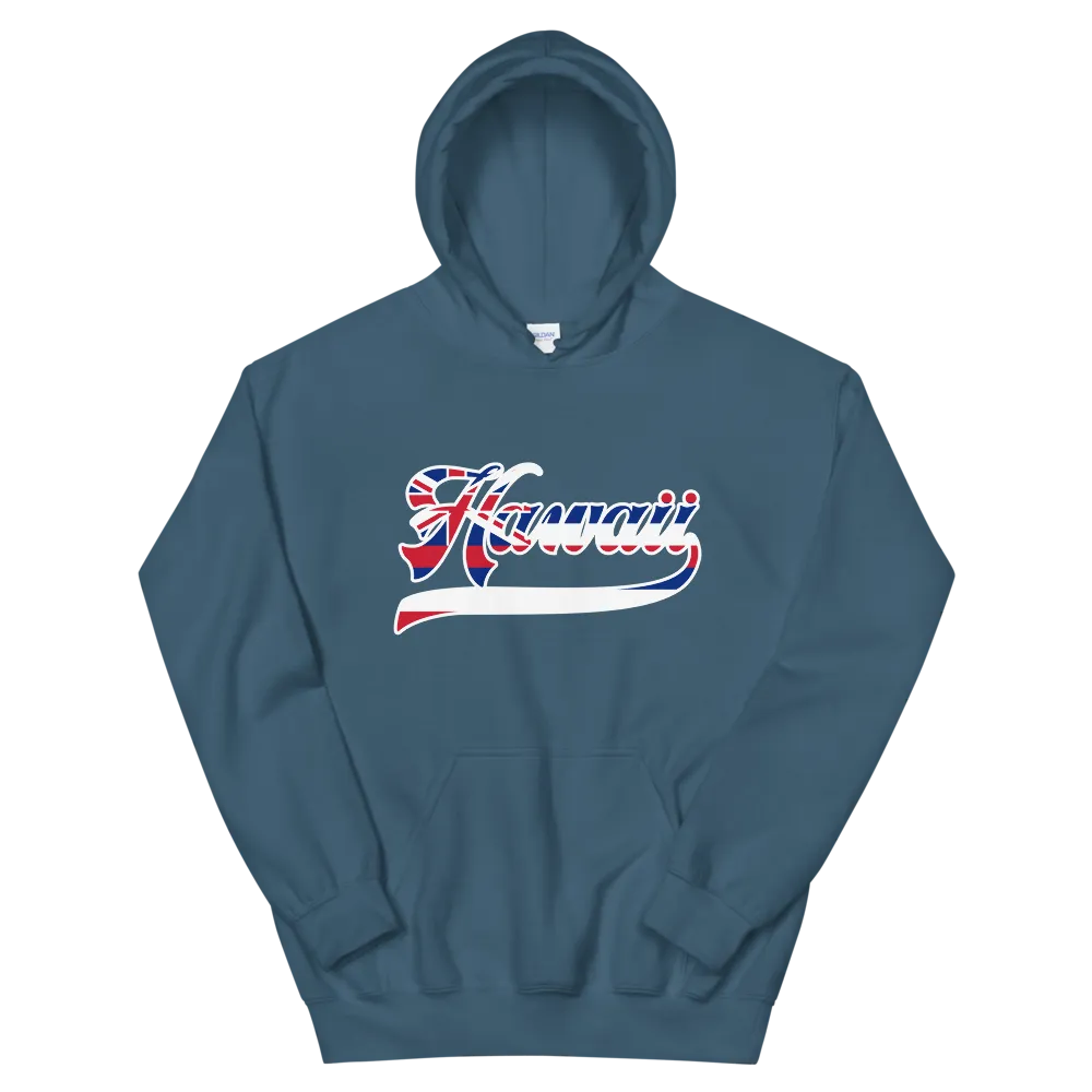 Hawaii Union Jack - Flag with White Border *ADULT HOODIE*