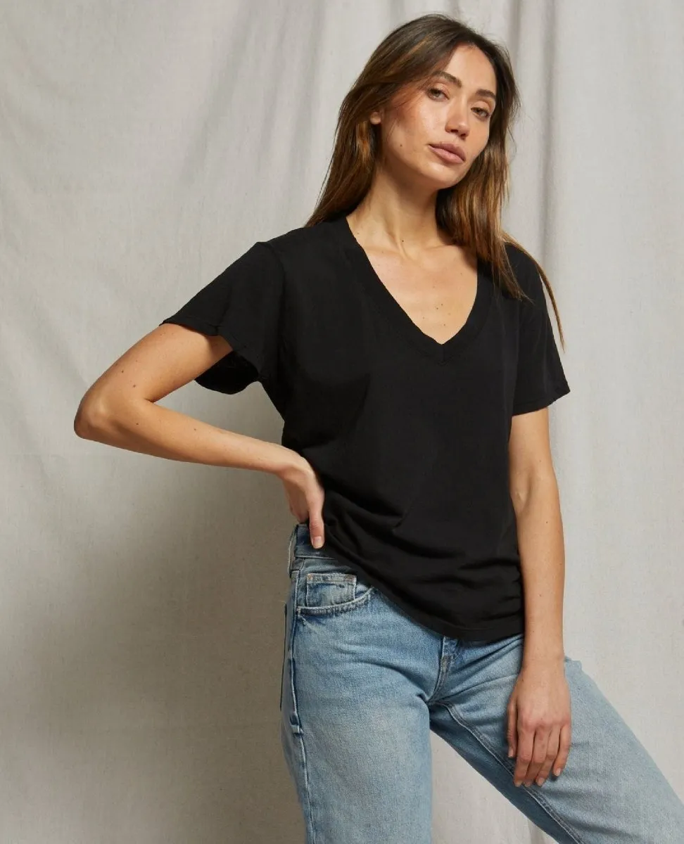 Hendrix V Neck Tee True Black