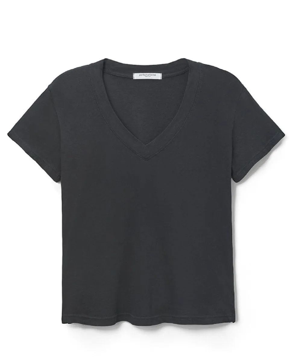 Hendrix V Neck Tee True Black