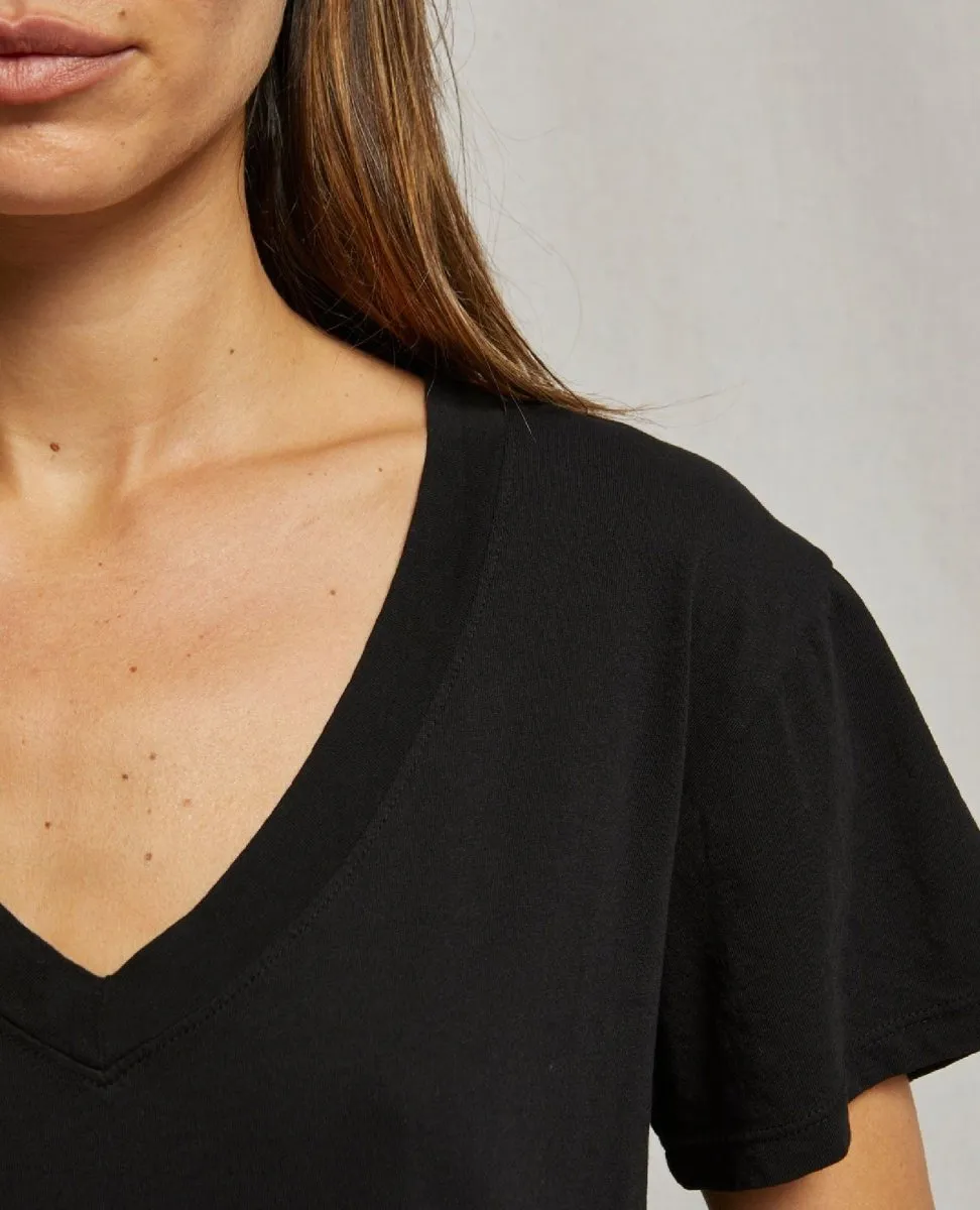 Hendrix V Neck Tee True Black