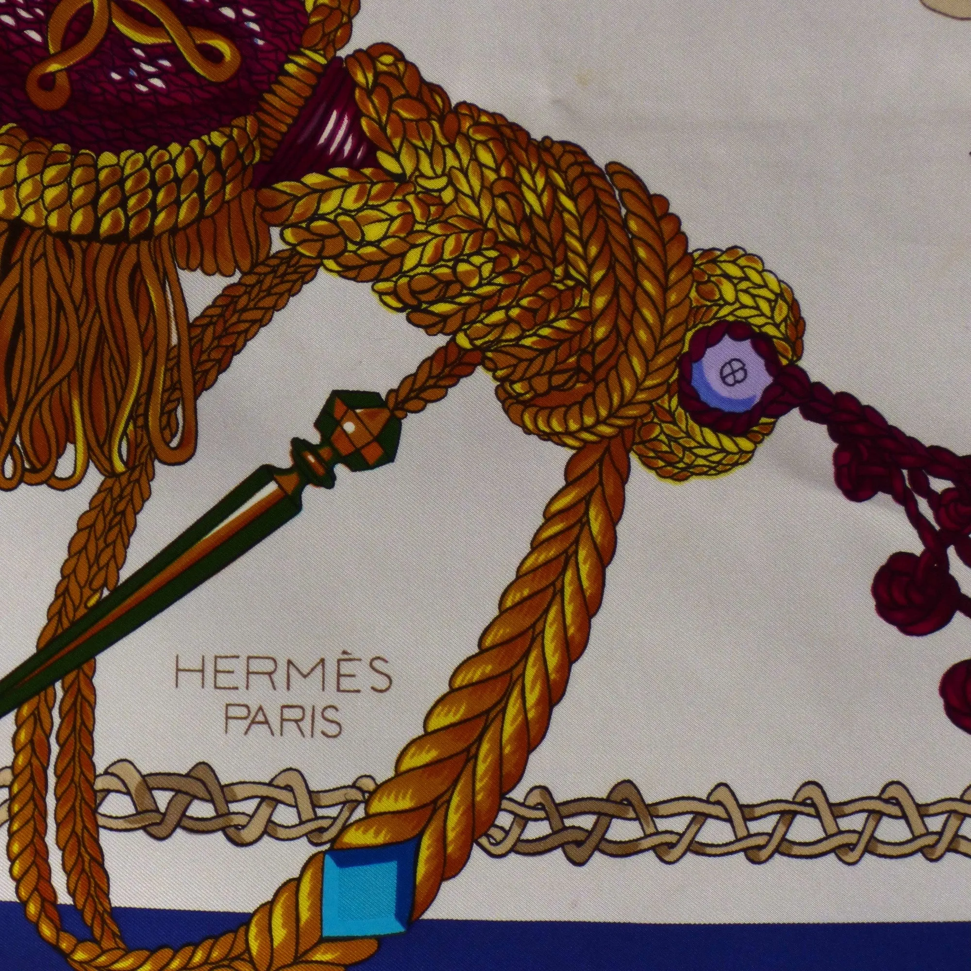HERMES- "Le Timbalier" Silk Twill Scarf