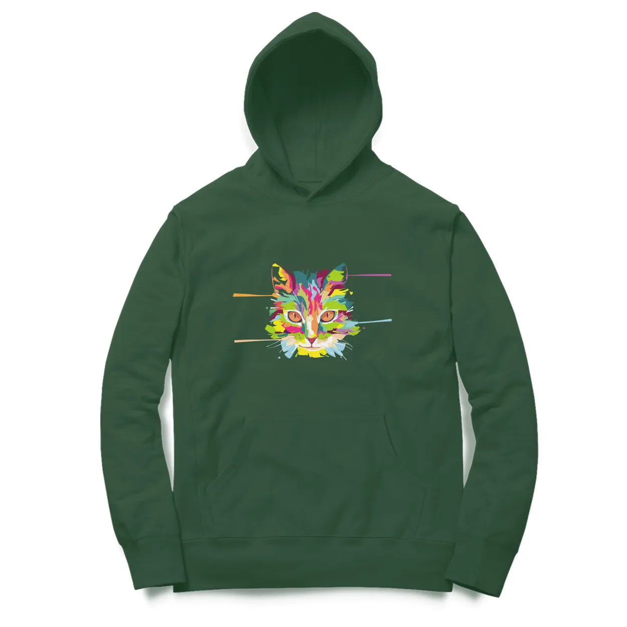 Hoodie (Men) - Laser Sharp Cat (12 Colours)