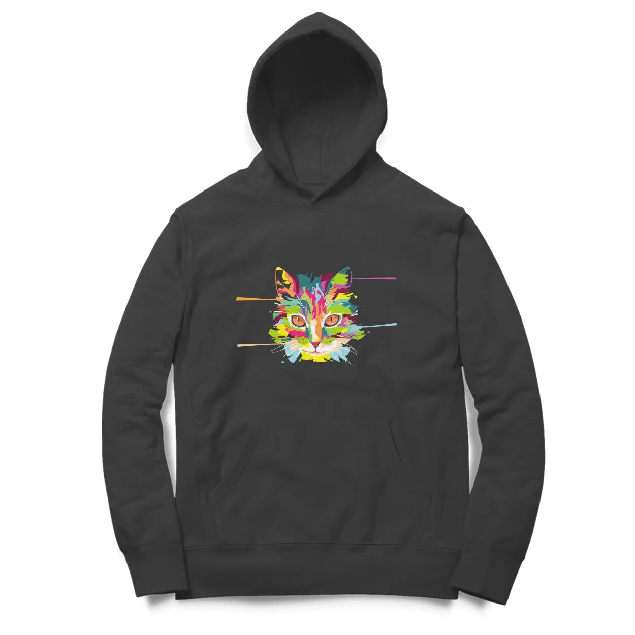 Hoodie (Men) - Laser Sharp Cat (12 Colours)