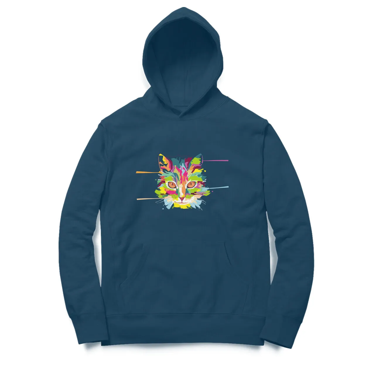Hoodie (Men) - Laser Sharp Cat (12 Colours)