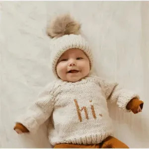 Huggalugs - Hi. Pecan Crew Neck Sweater Baby & Toddler