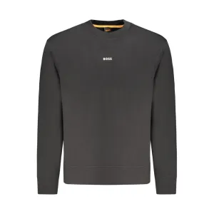 Hugo Boss Black Cotton Men Sweater