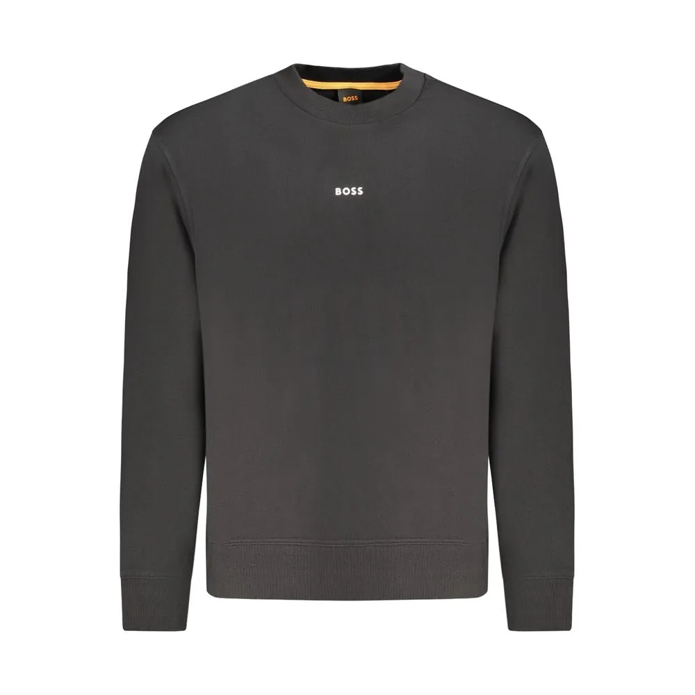 Hugo Boss Black Cotton Men Sweater