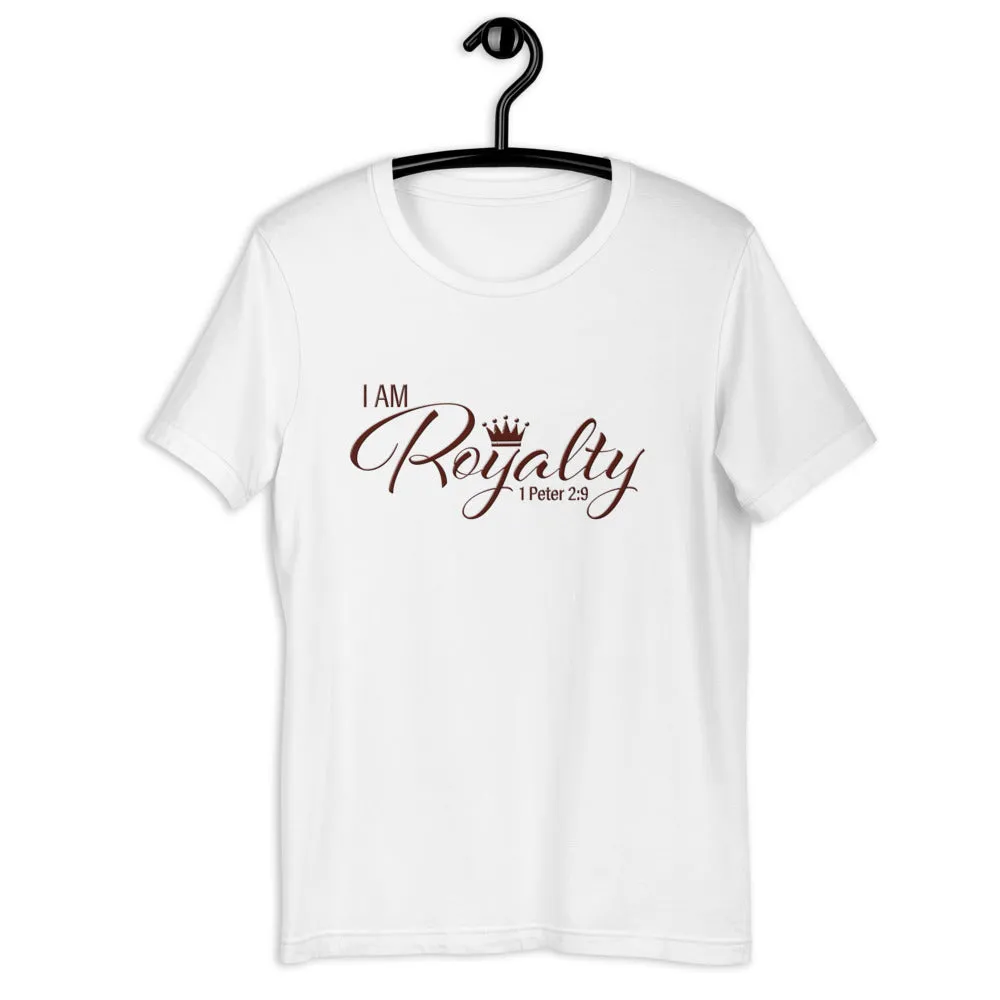 I AM Royalty (White/ Maroon Short-Sleeve T-Shirt)