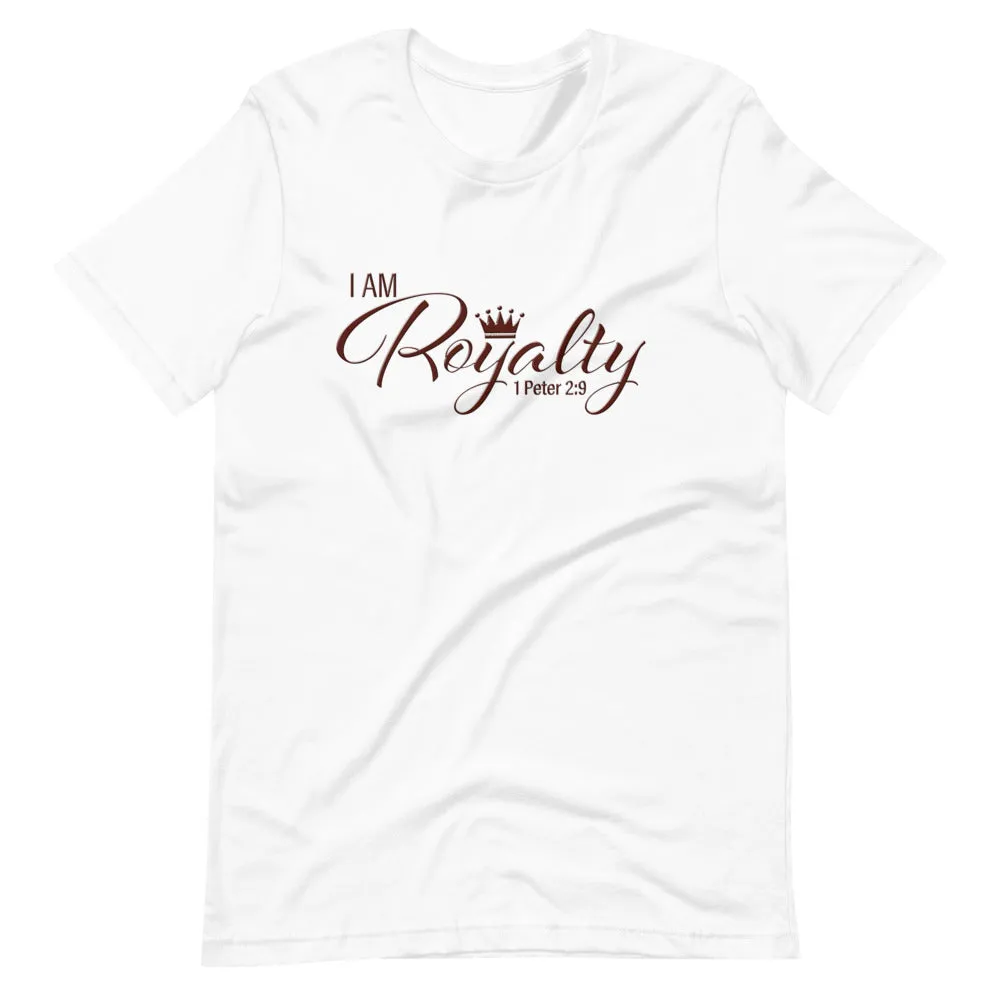 I AM Royalty (White/ Maroon Short-Sleeve T-Shirt)